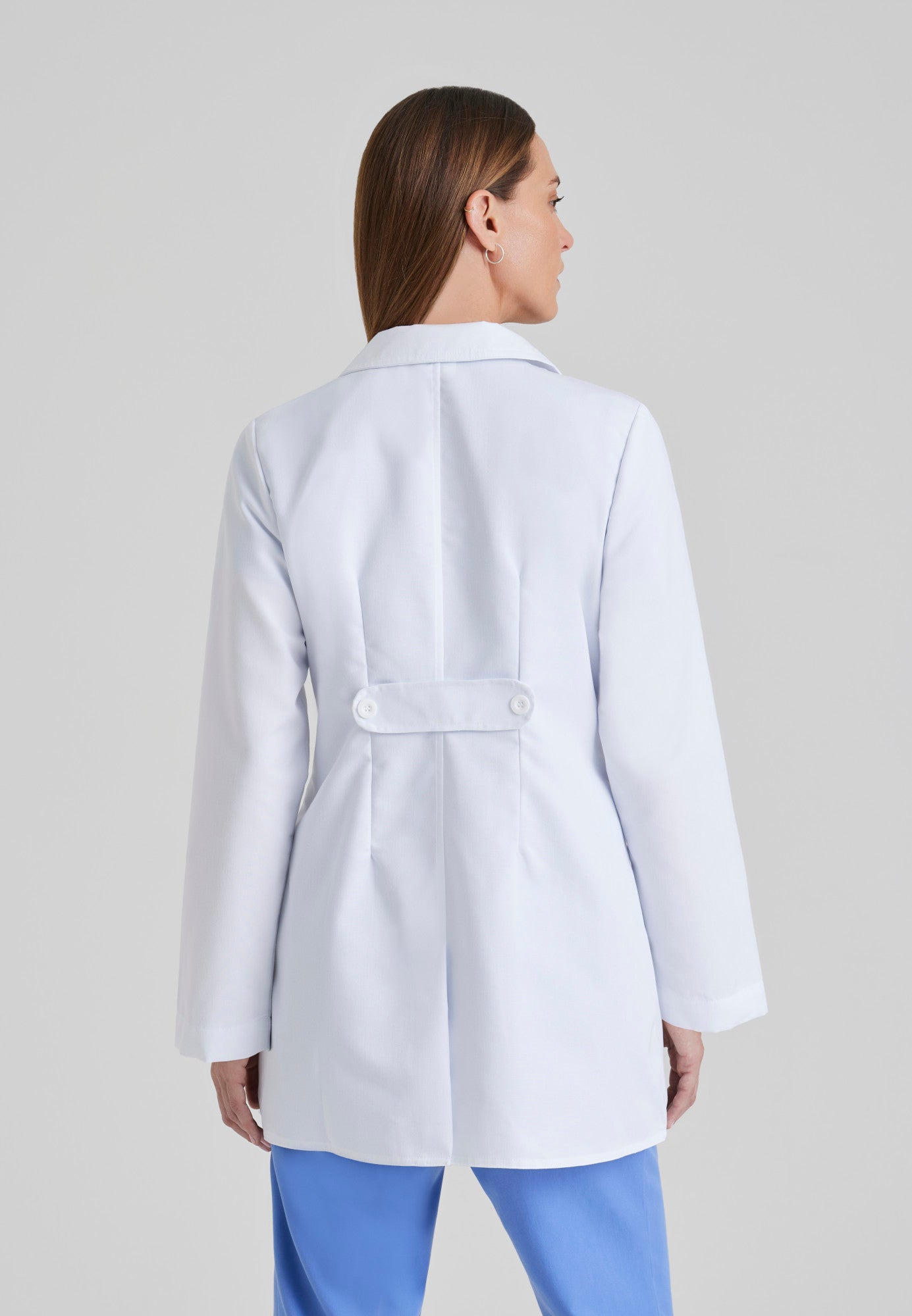 Back View of the Hannah 2-Pocket 31.5" Lab Coat in White from Grey's Anatomy™ by Barco Classic