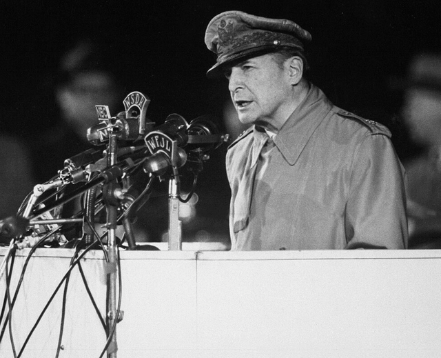 Douglas MacArthur Addresses 50,000