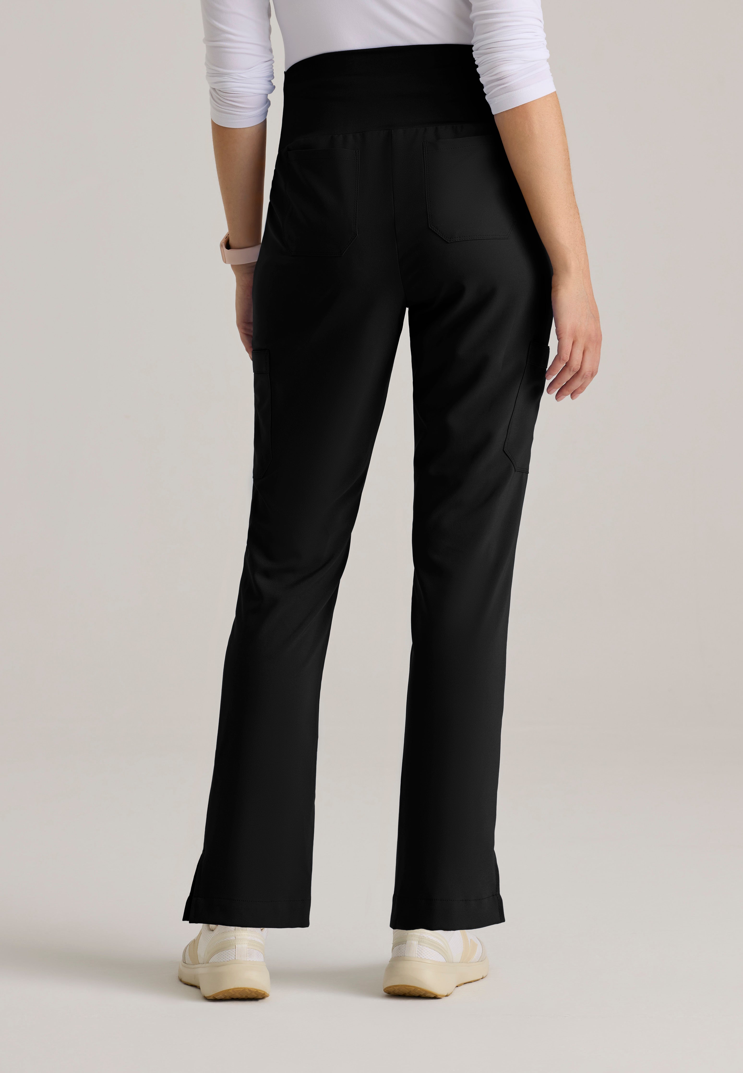 Back View of the Promise Maternity Pant in Black from Grey's Anatomy™ by Barco Evolve