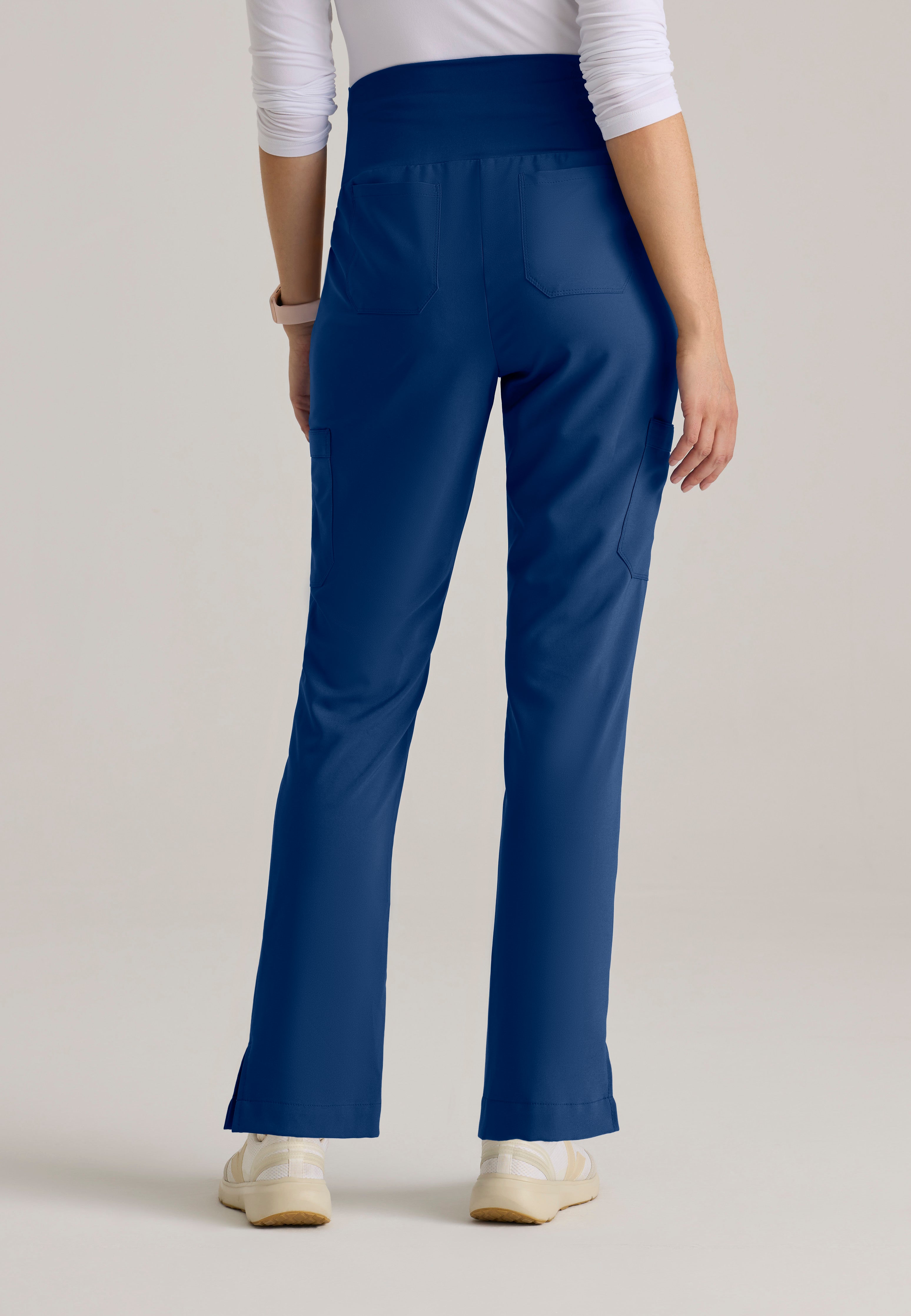 Back View of the Promise Maternity Pant in Indigo from Grey's Anatomy™ by Barco Evolve