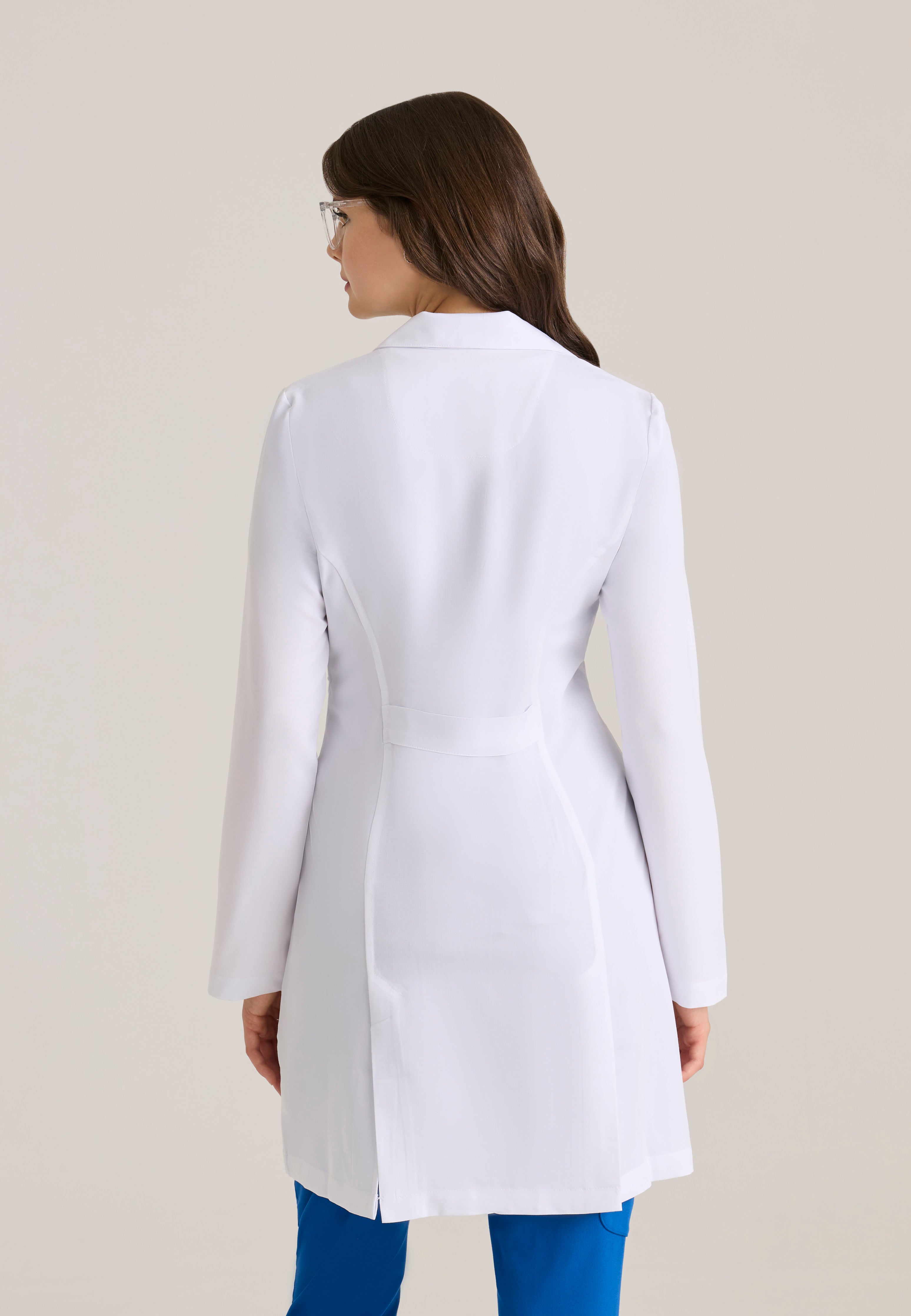 Back View of the Morgan 2-Pocket 35" Lab Coat in White from Grey's Anatomy™ by Barco Signature