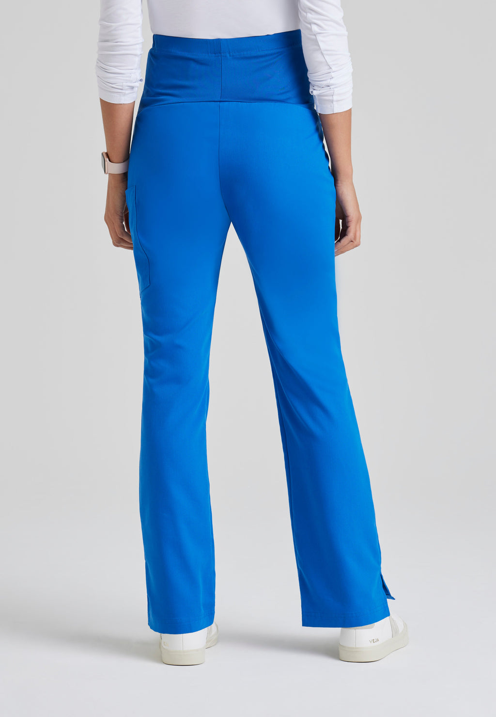 Back View of the Lilah Maternity Scrub Pant in New Royal from Grey's Anatomy™ by Barco Classic