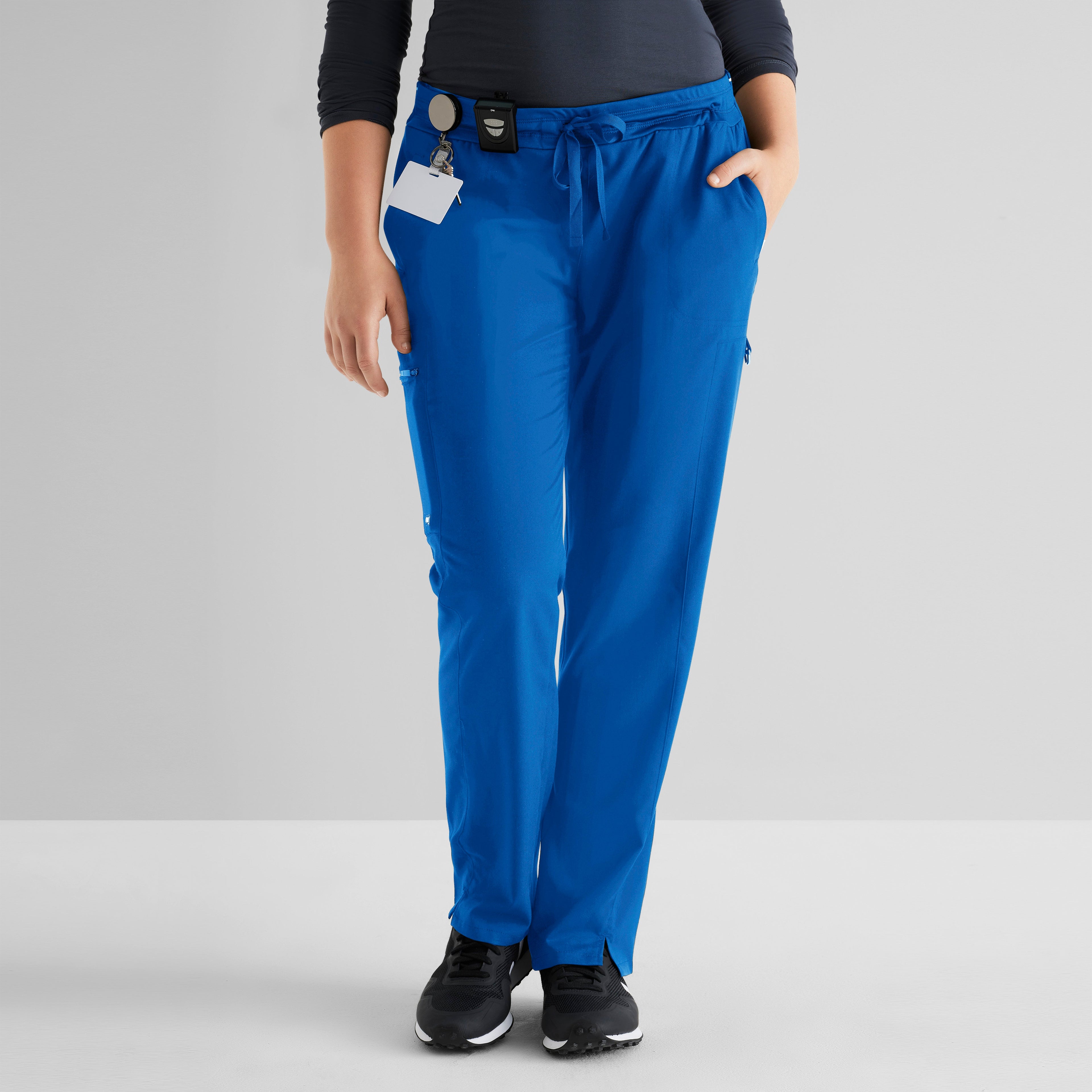 Kim 3-Pocket Mid-Rise Straight Leg Scrub Pant