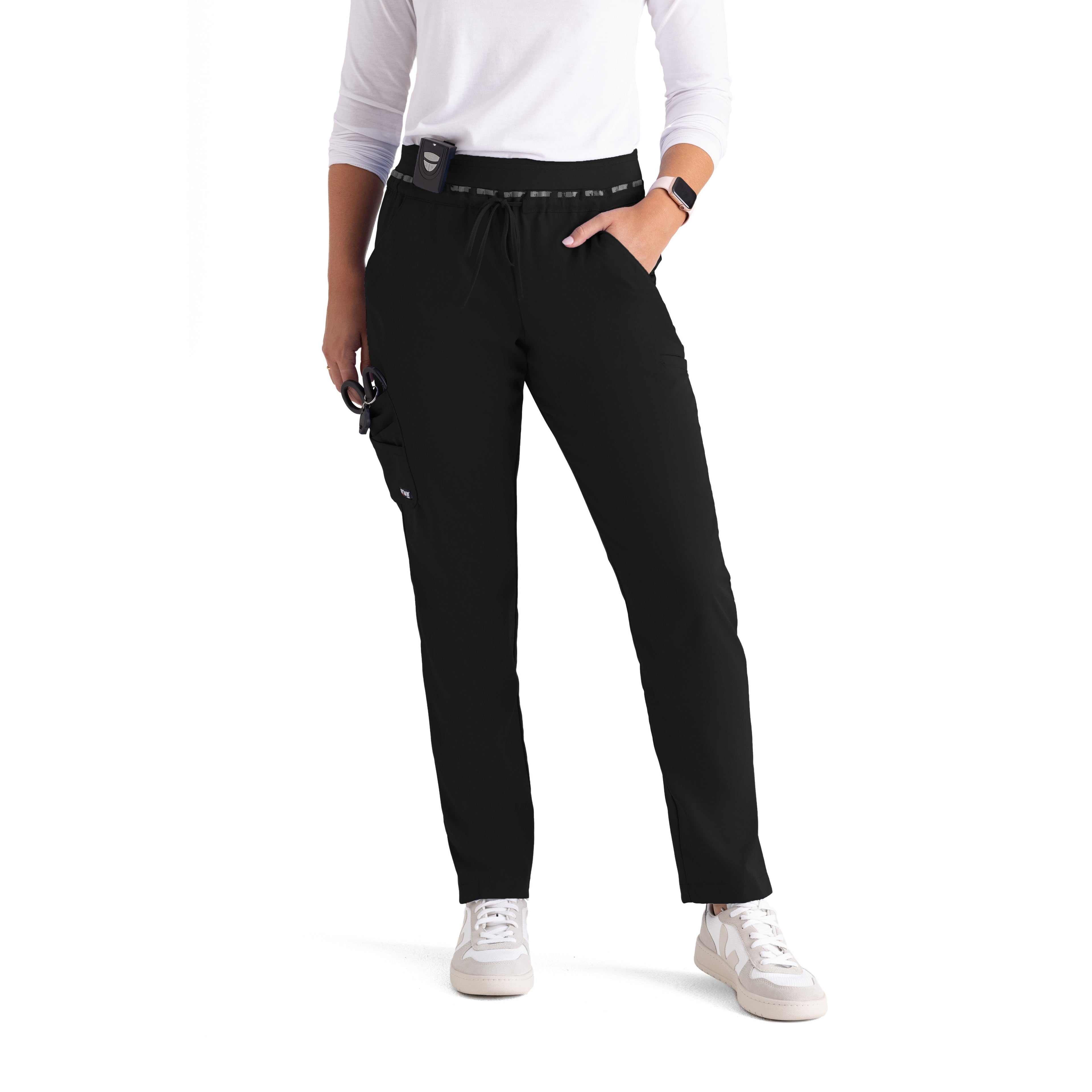 Serena 7-Pocket Mid-Rise Tappered Leg Scrub Pant