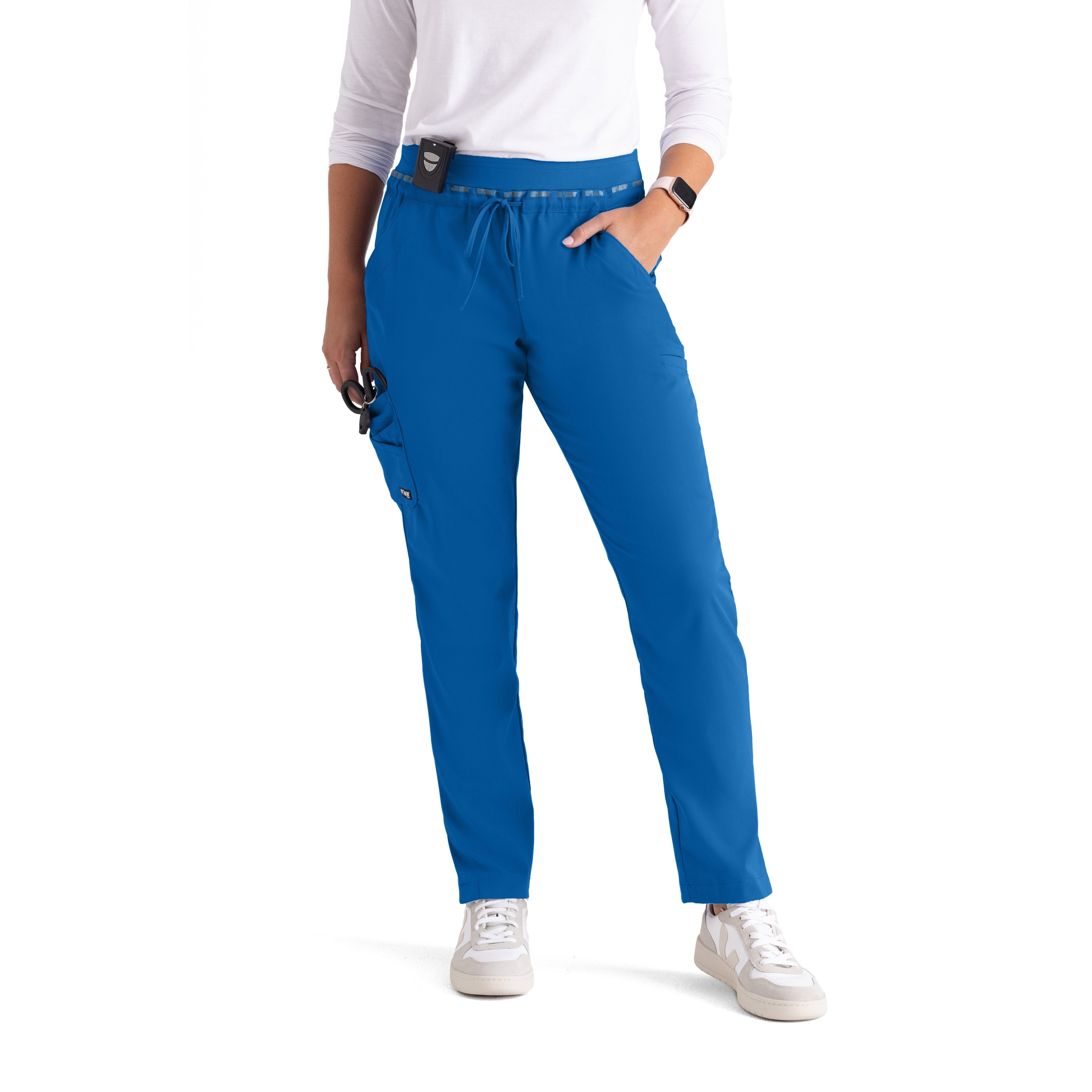 Serena 7-Pocket Mid-Rise Tappered Leg Scrub Pant