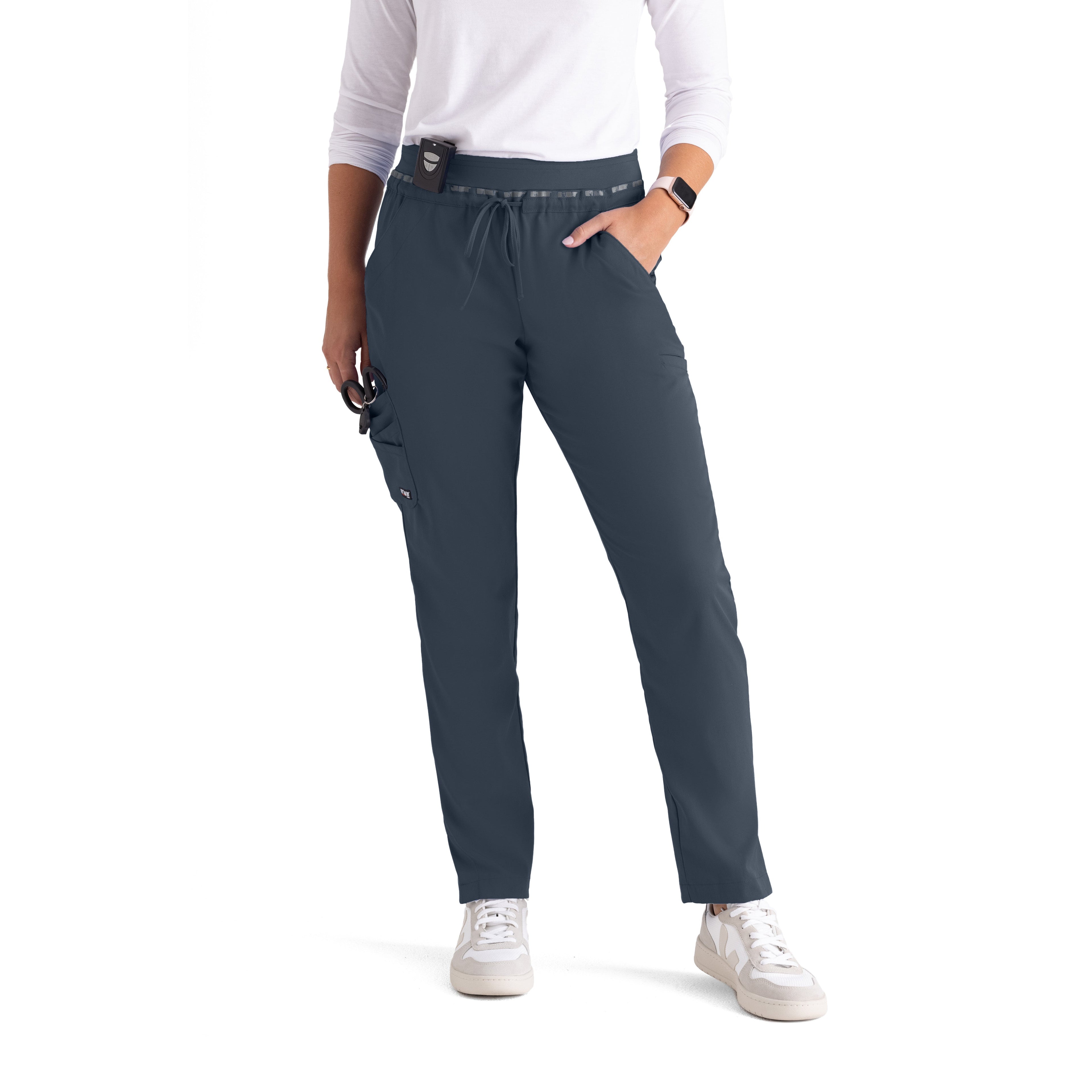 Serena 7-Pocket Mid-Rise Tappered Leg Scrub Pant