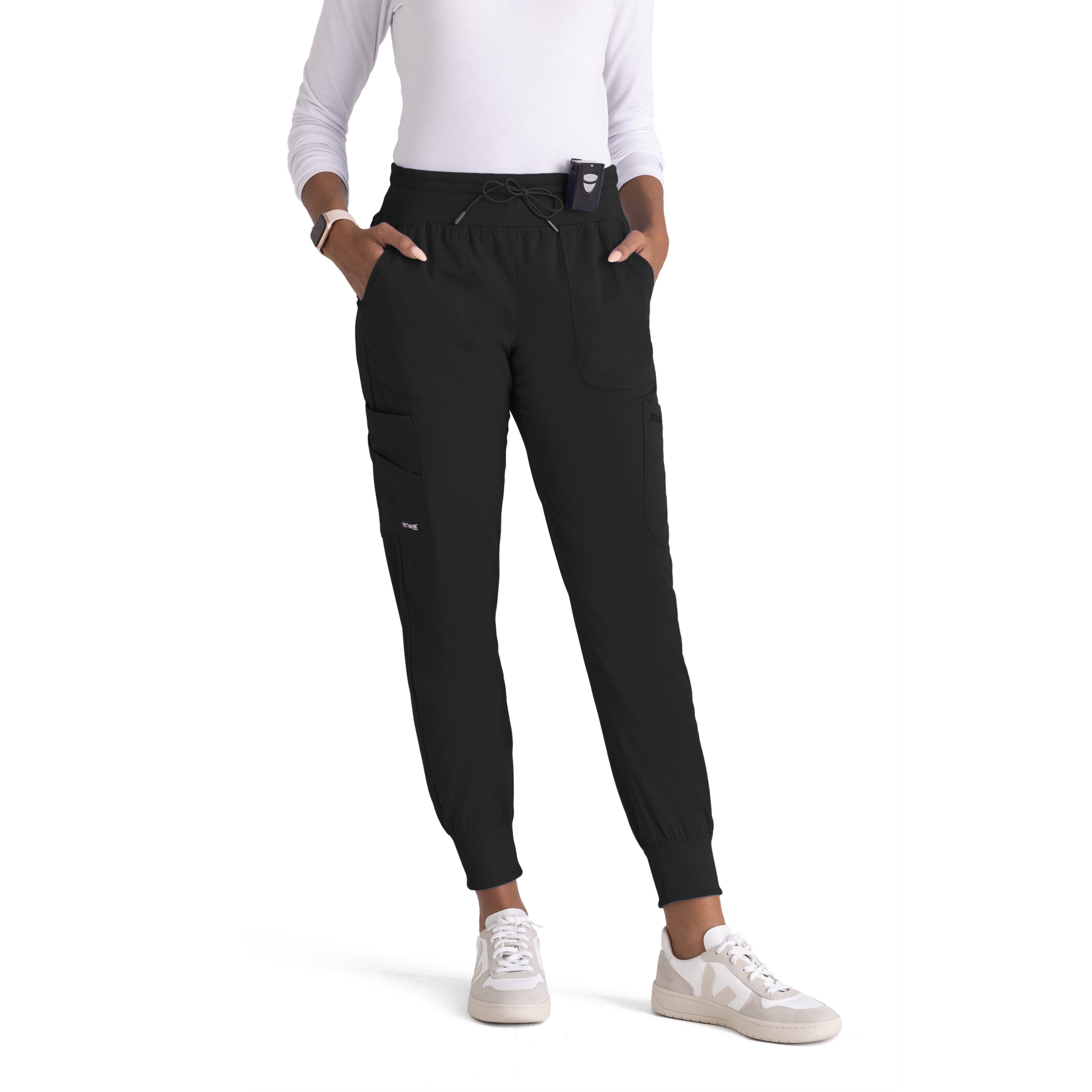 Carly 7-Pocket Mid-Rise Jogger Scrub Pant