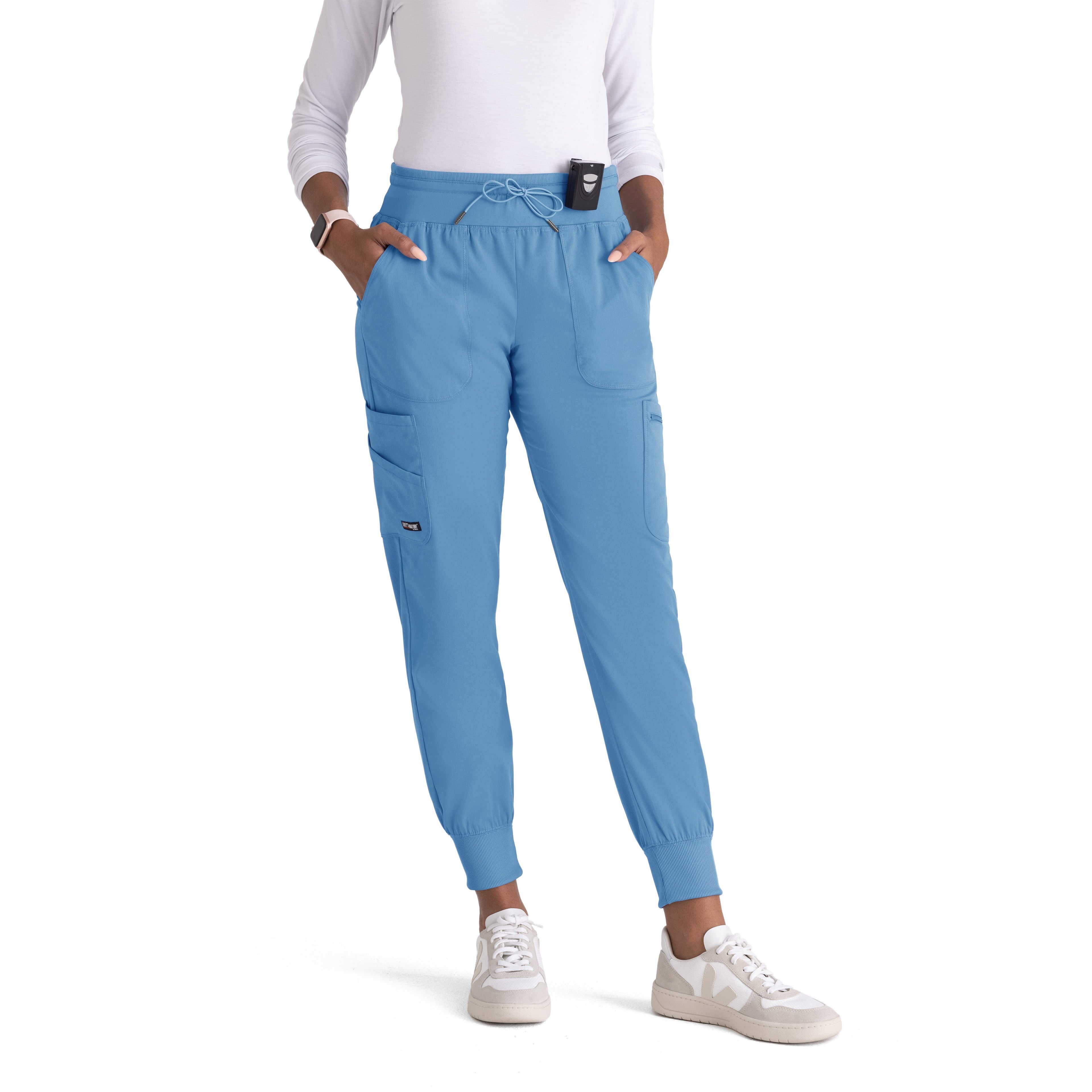 Carly 7-Pocket Mid-Rise Jogger Scrub Pant