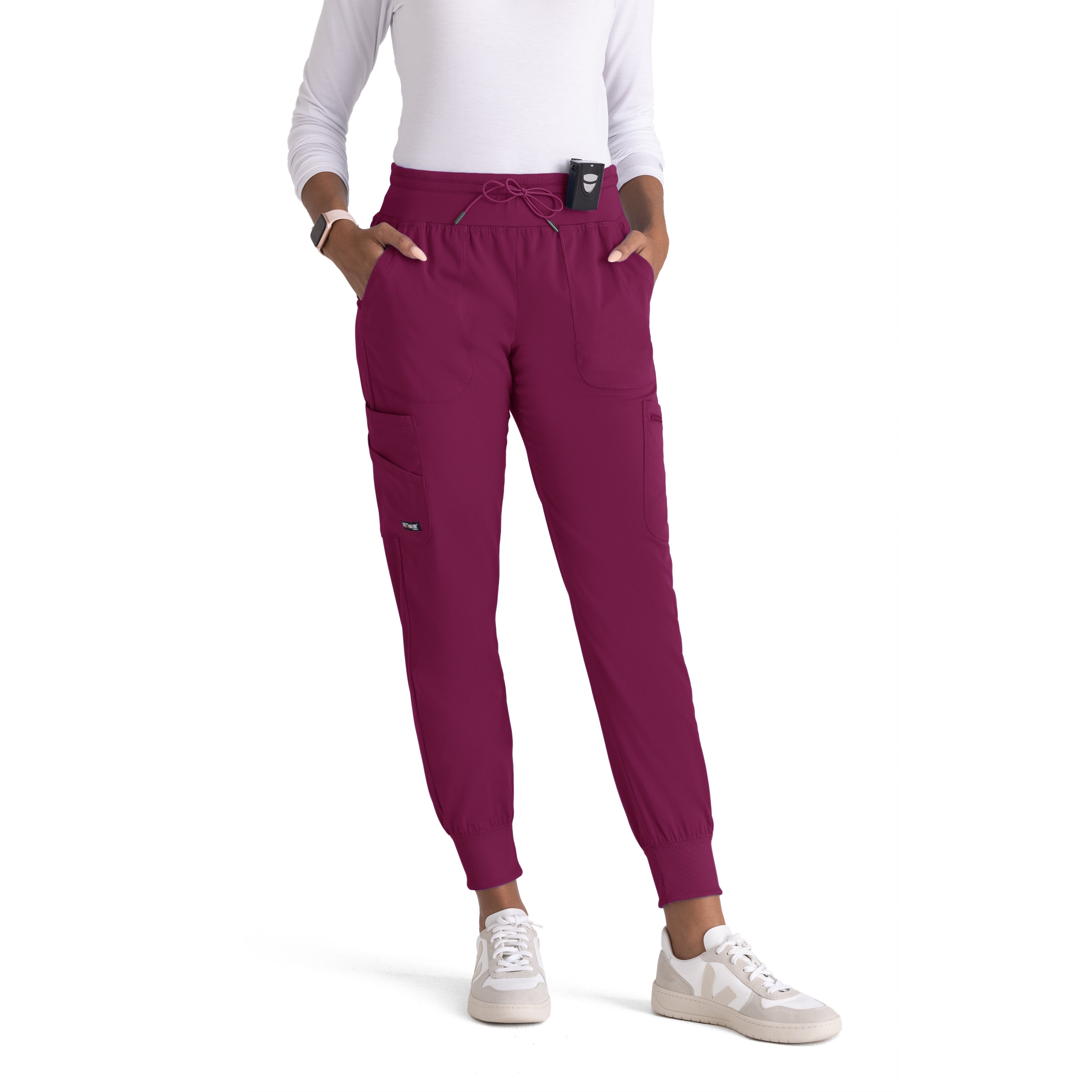 Carly 7-Pocket Mid-Rise Jogger Scrub Pant