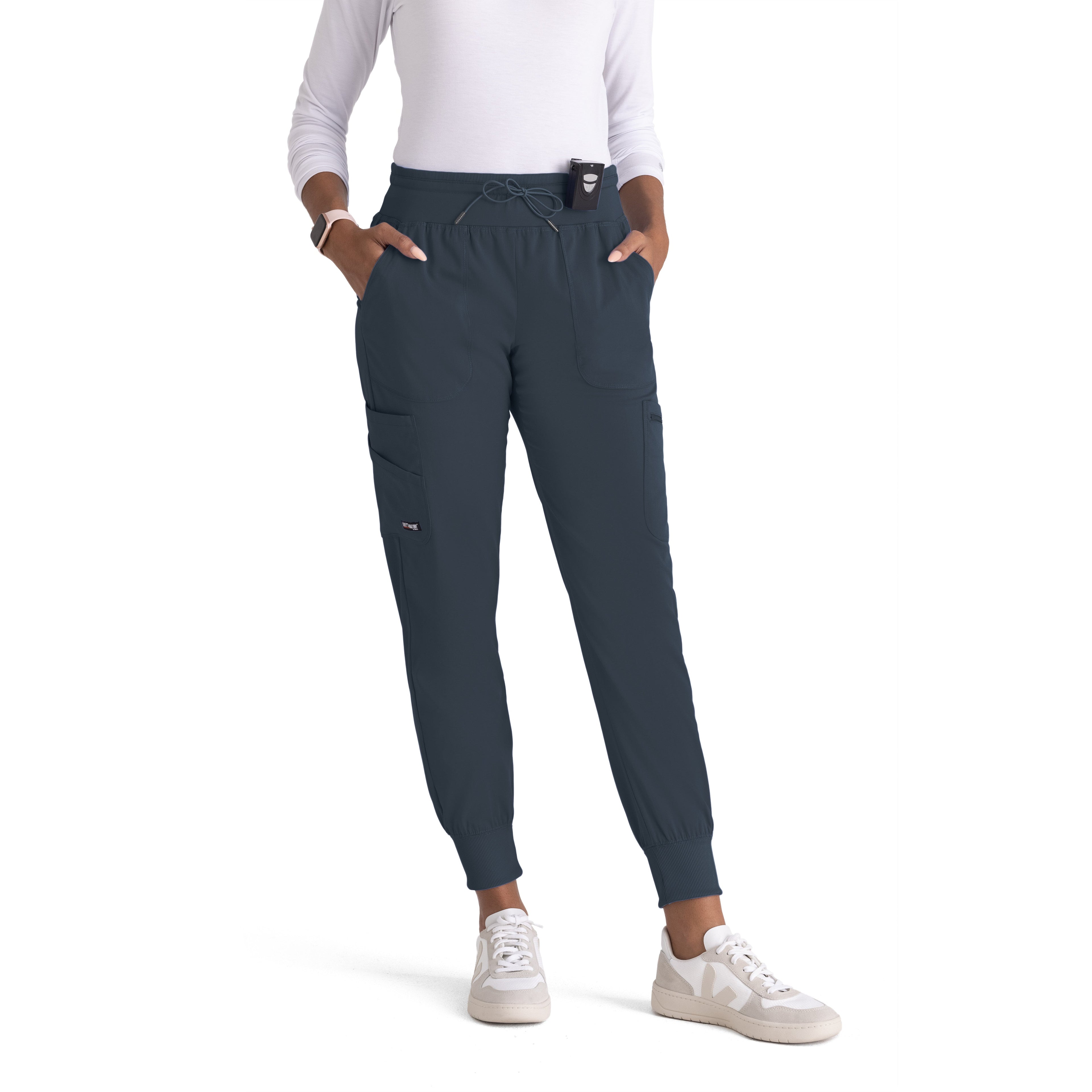 Carly 7-Pocket Mid-Rise Jogger Scrub Pant