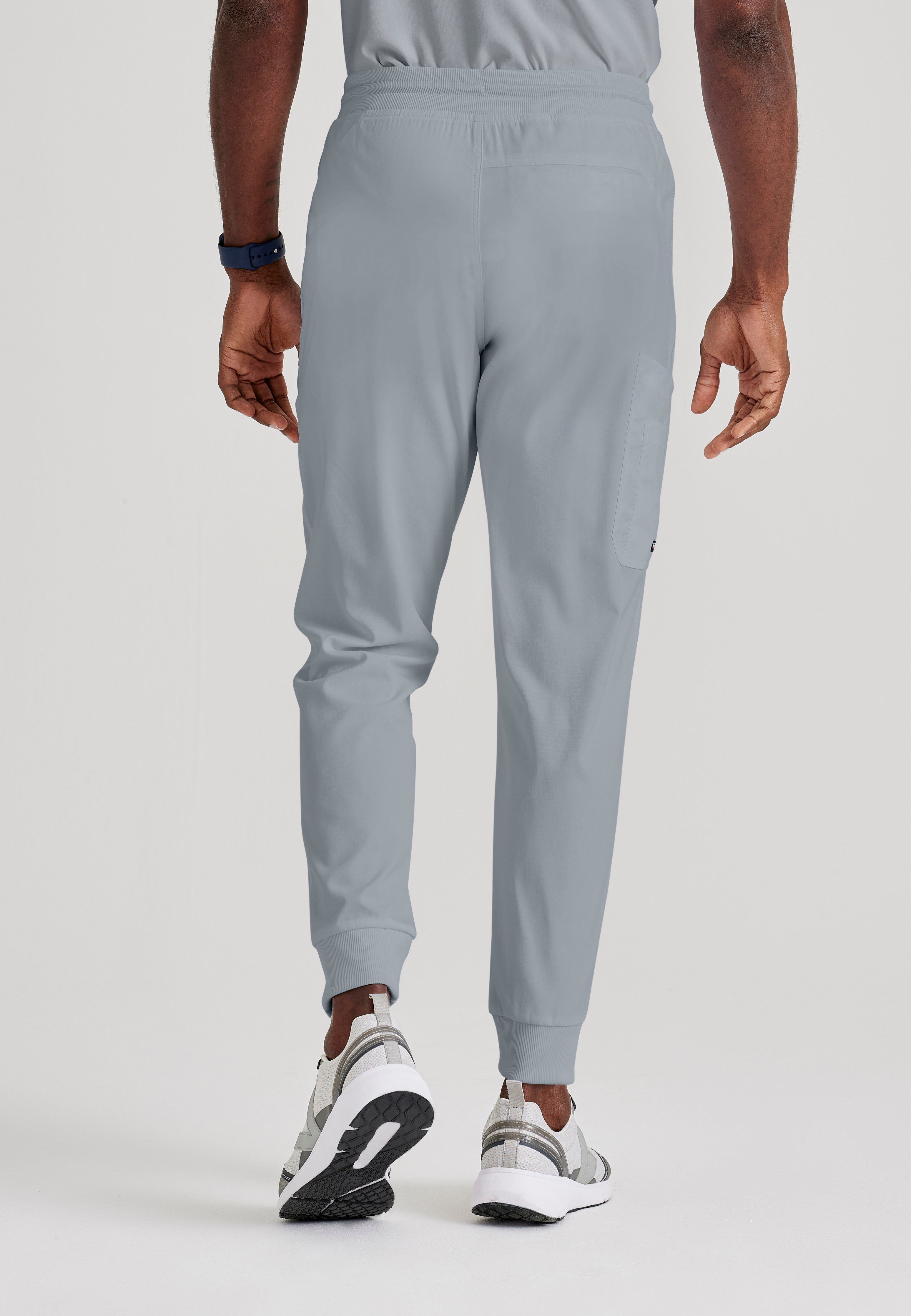 Side View of the Murphy 5-Pocket Jogger Scrub Pant in Moonstruck from Grey's Anatomy™ by Barco Spandex Stretch