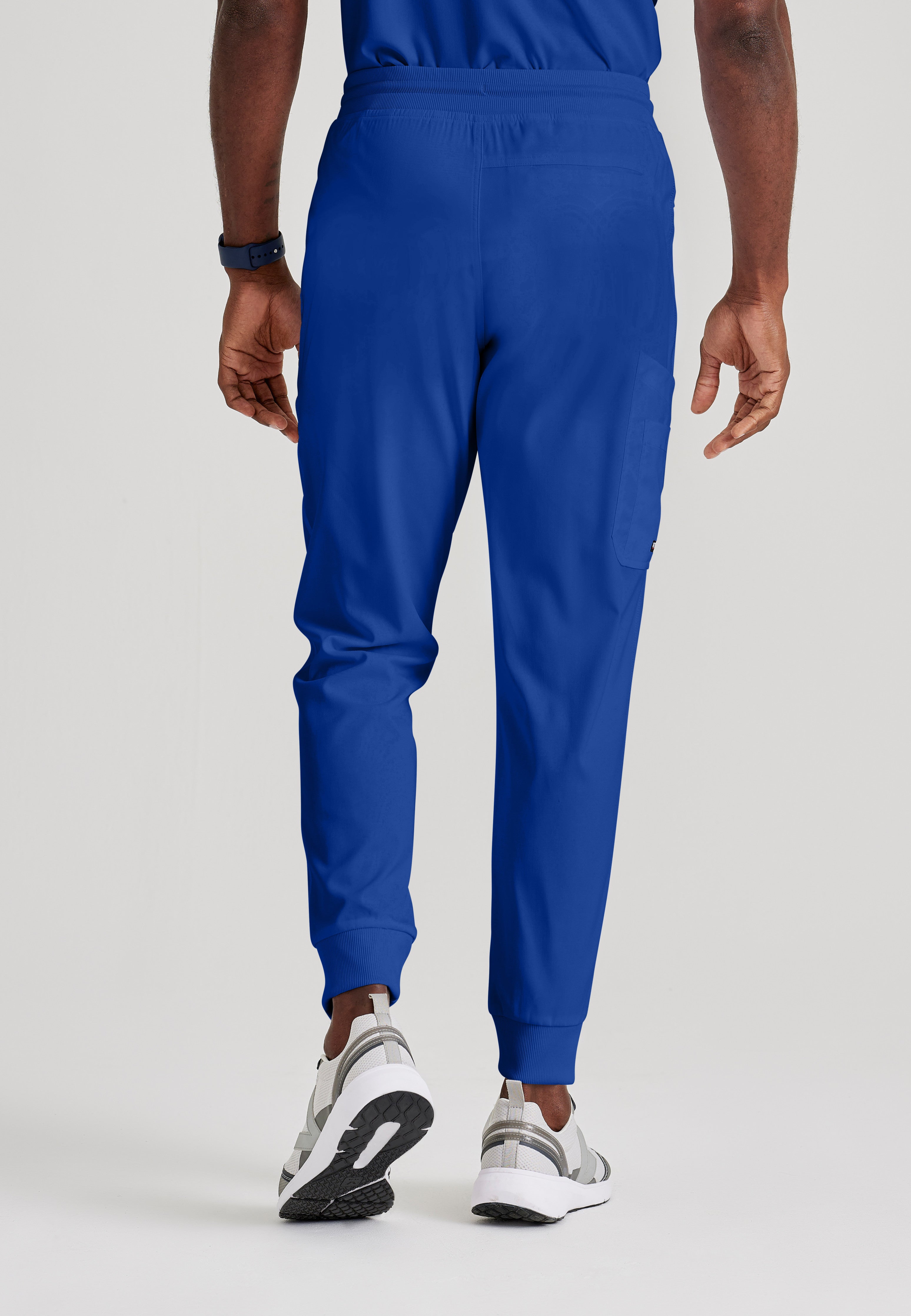 Side View of the Murphy 5-Pocket Jogger Scrub Pant in Galaxy from Grey's Anatomy™ by Barco Spandex Stretch
