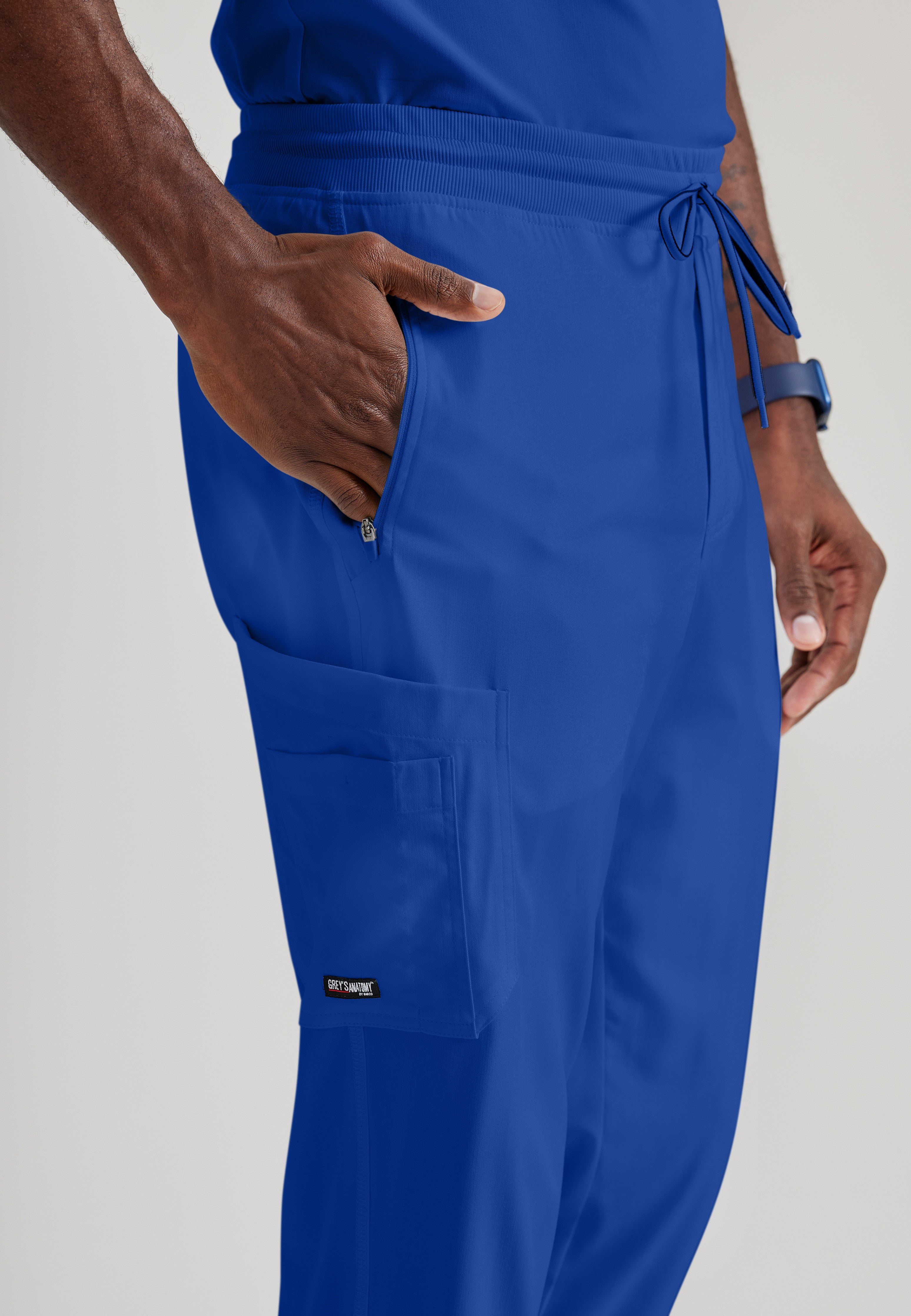 Back View of the Murphy 5-Pocket Jogger Scrub Pant in Galaxy from Grey's Anatomy™ by Barco Spandex Stretch