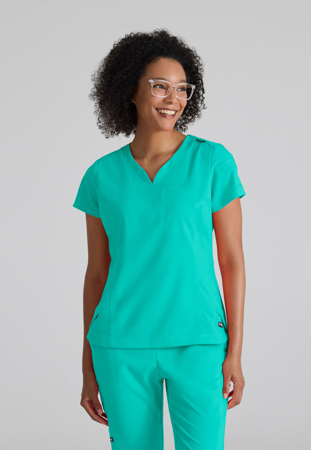 Capri 2-Pocket Hourglass V-Neck Scrub Top - Sale