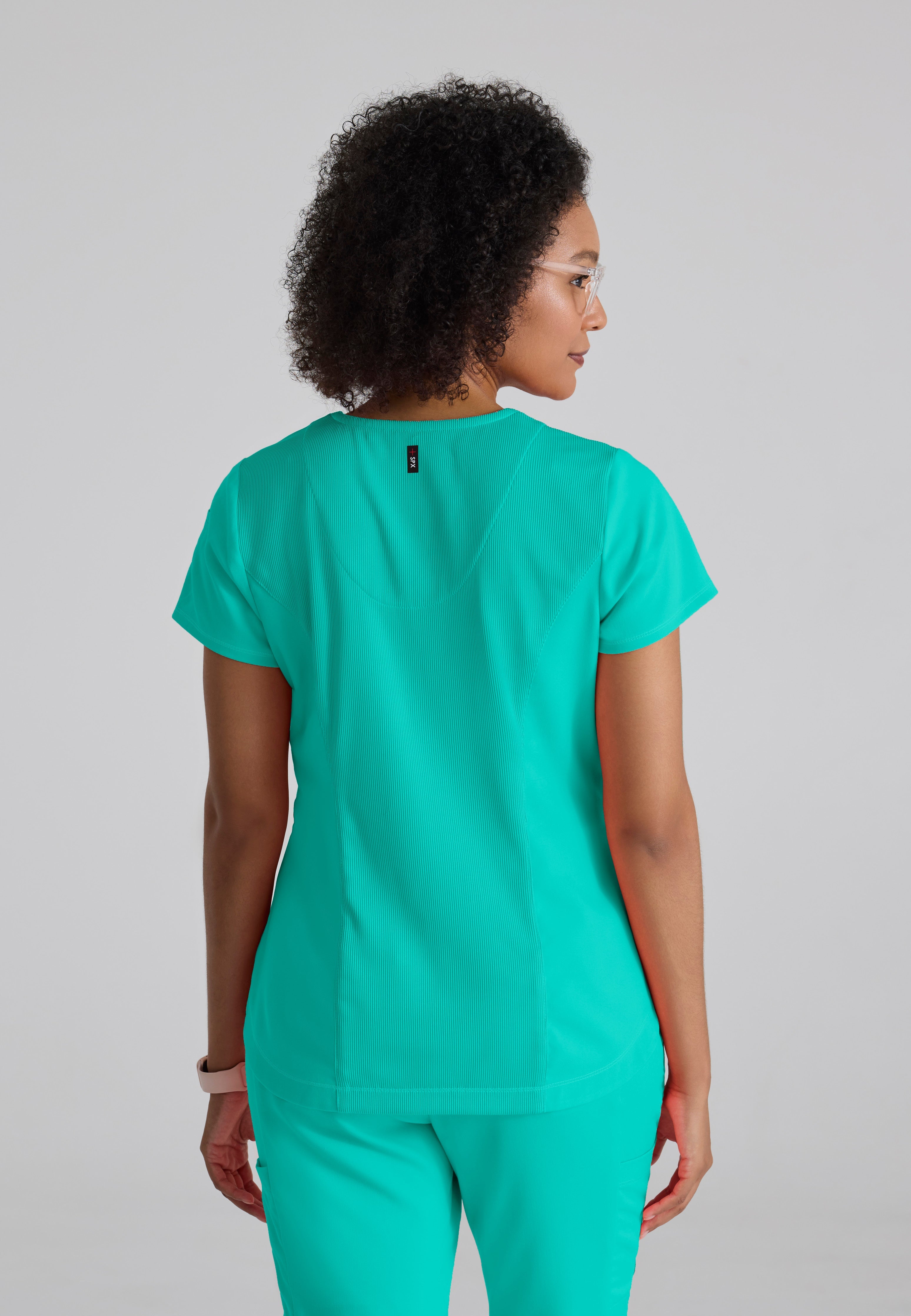 Capri 2-Pocket Hourglass V-Neck Scrub Top - Sale