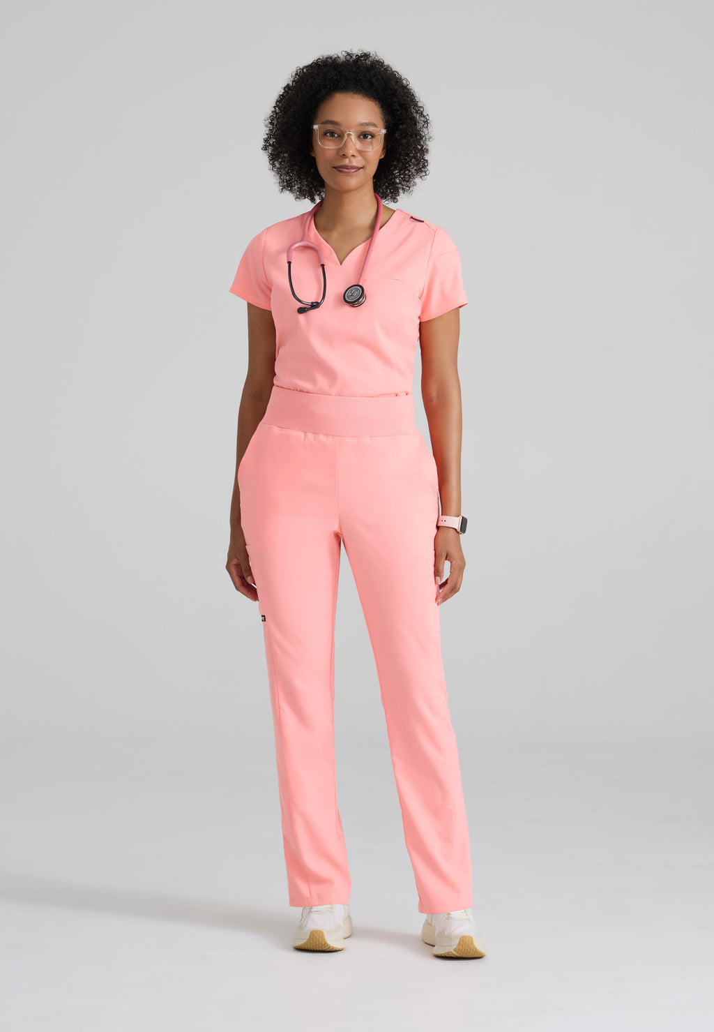 Capri 2-Pocket Hourglass V-Neck Scrub Top - Sale