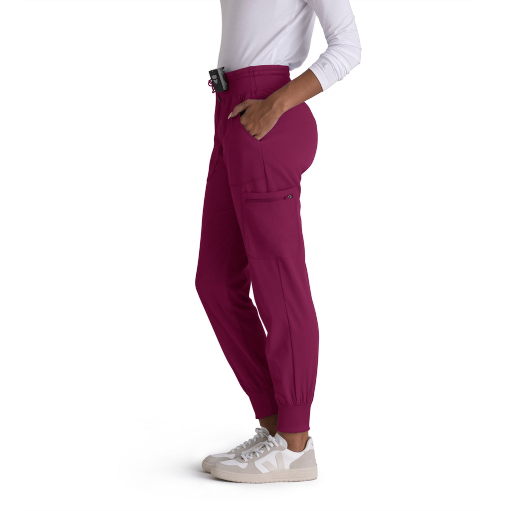 Carly 7-Pocket Mid-Rise Jogger Scrub Pant